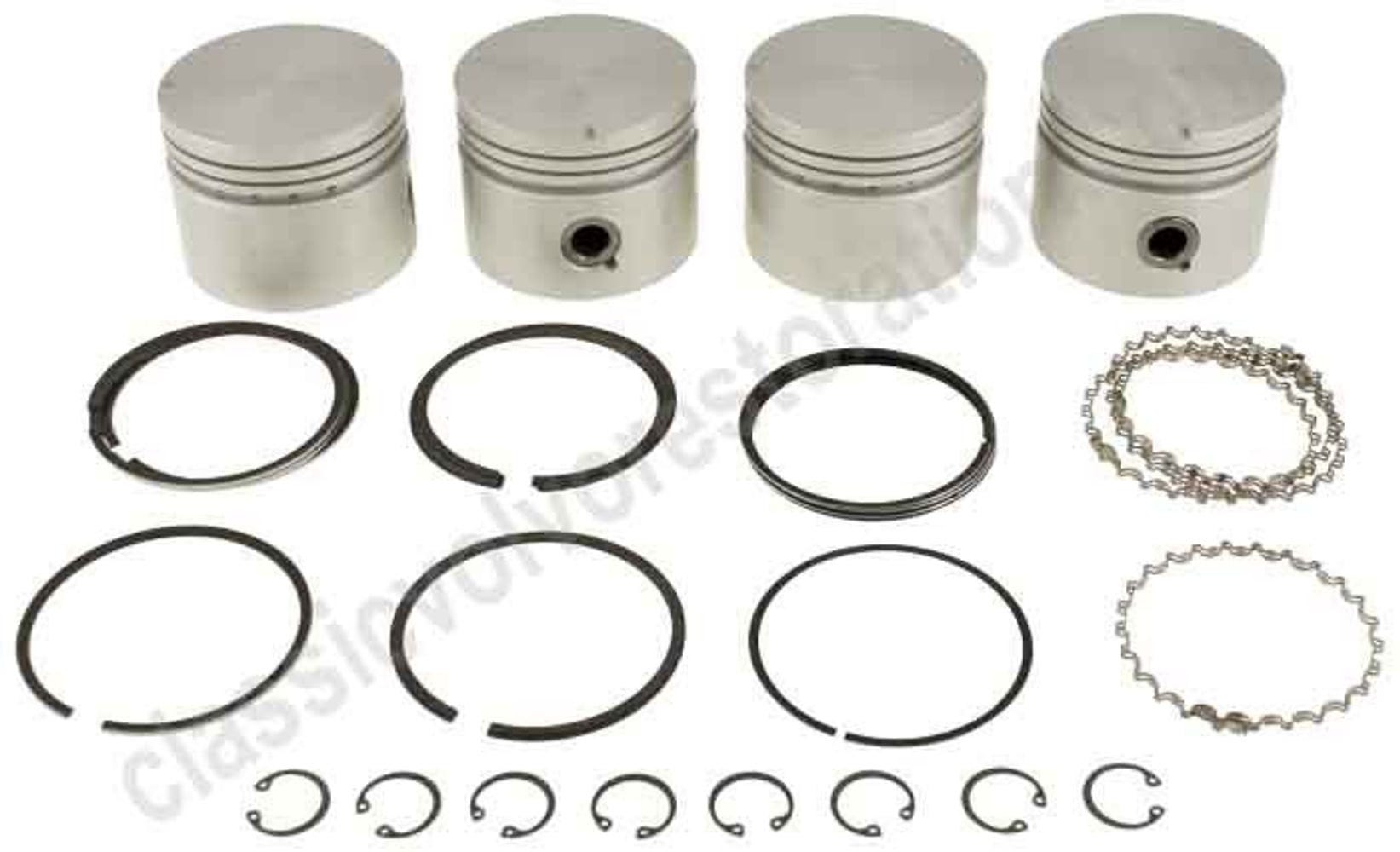 Zuigerset (4 stuks) met zuigerveren voor Volvo B20, B30 - 1973 Standaard — bild 2 av 2