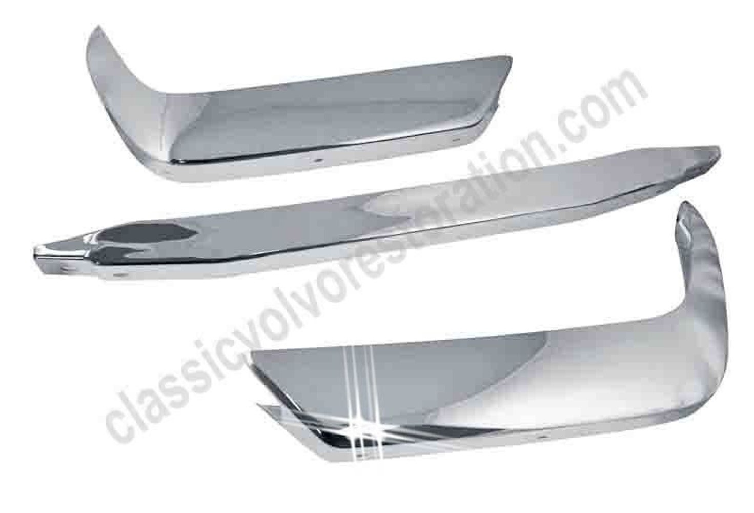 Bumperset chroom voor/achter