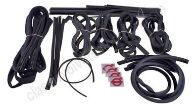 Rubber- en geleidestriplatten set met textielstrips (alleen stationwagen)
