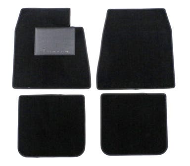Tapijtset accessoires voor Volvo Amazon B16 1957-61, zwart