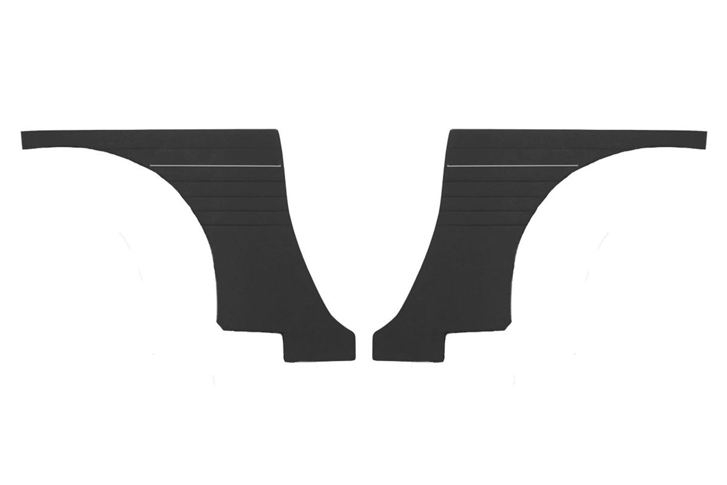 Achterpanelen voor Volvo 1800S, 1800E 1964-71 zwart