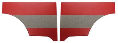 Achterpanelen voor Volvo Duett 1958-62 rood/grijs