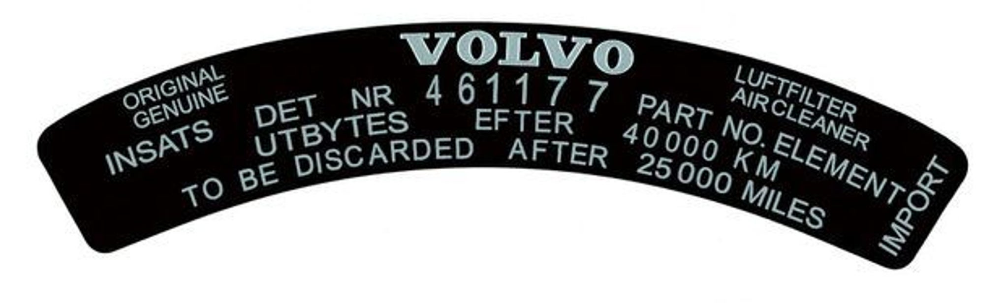 Decal Luchtfilter B30 72-75 (461177)