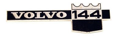 Embleem "144 B20A" spatbord voor Volvo 144 1971-72
