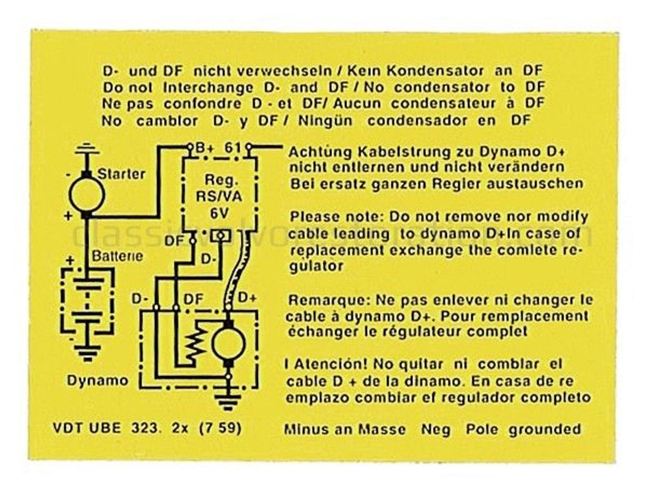 Laadrelais met sticker 6V — bild 2 av 2