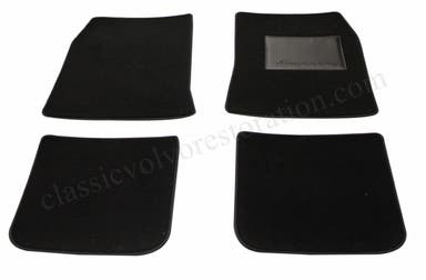 Tapijtset accessoires voor Volvo Amazon 1962-70, zwart textiel (rechtsgestuurd)