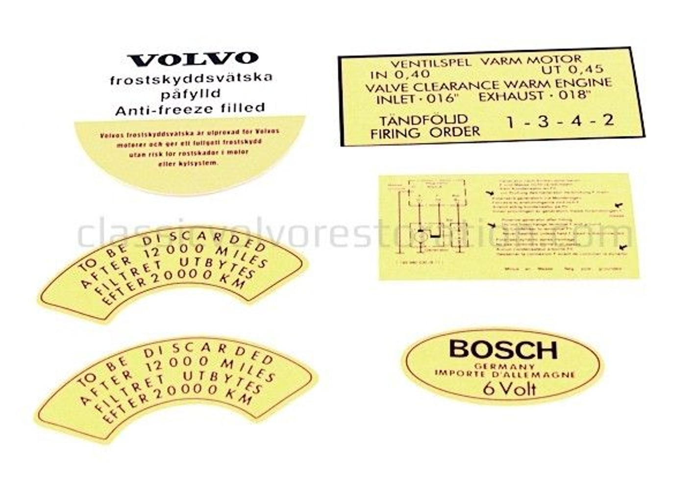 Stickerset voor Volvo B16B