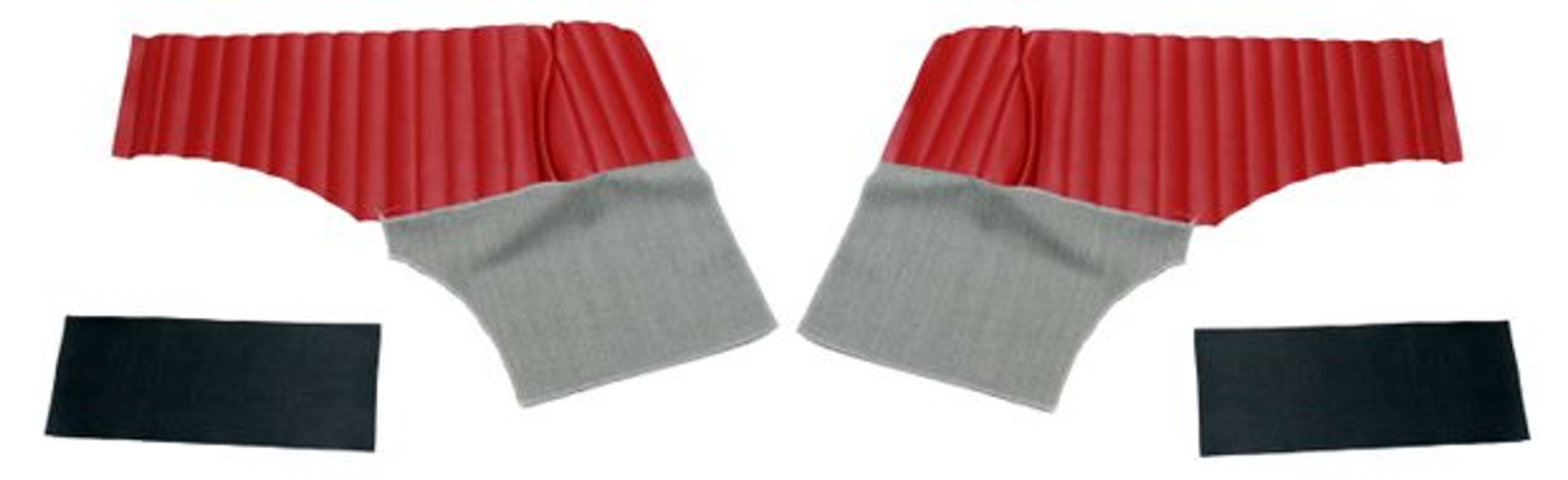 Achterpanelen voor Volvo PV544A 1958-60, rood/grijs
