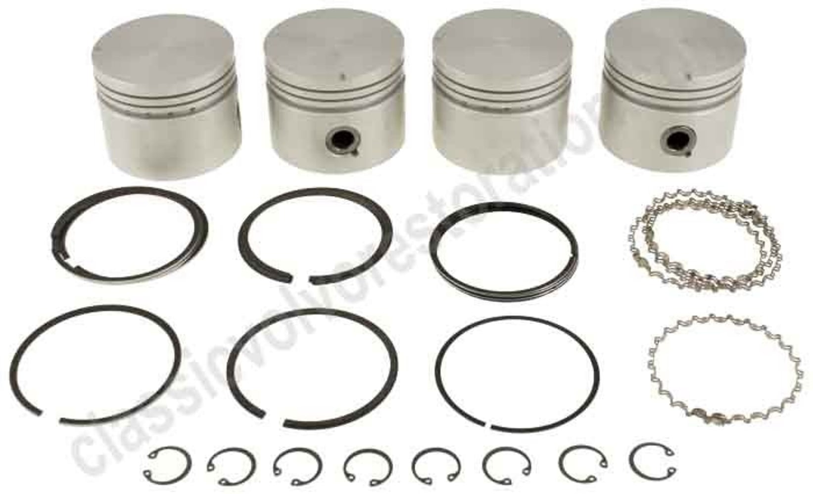 Zuigerset (4 stuks) met zuigerveren voor Volvo B20, B30 - 1973 Standaard — bild 2 av 2