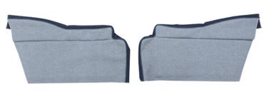 Achterpanelen, onderzijde, voor Volvo PV444KS-LS 1956-57, grijs/blauw