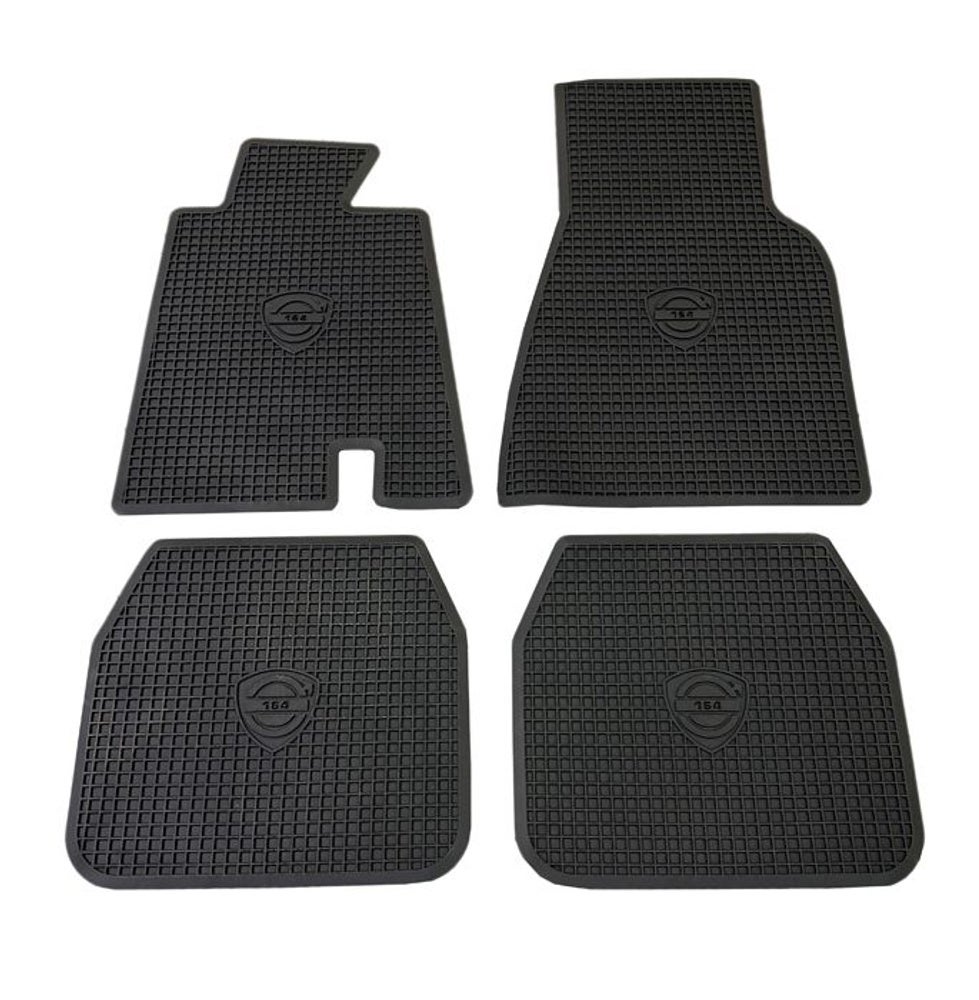 Mattenset Accessoires voor Volvo 164 1968-71, zwart rubber — bild 3 av 4