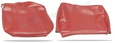 Bekleding voor de voorstoel van een Volvo PV544 uit 1962-63 (VS, rood).