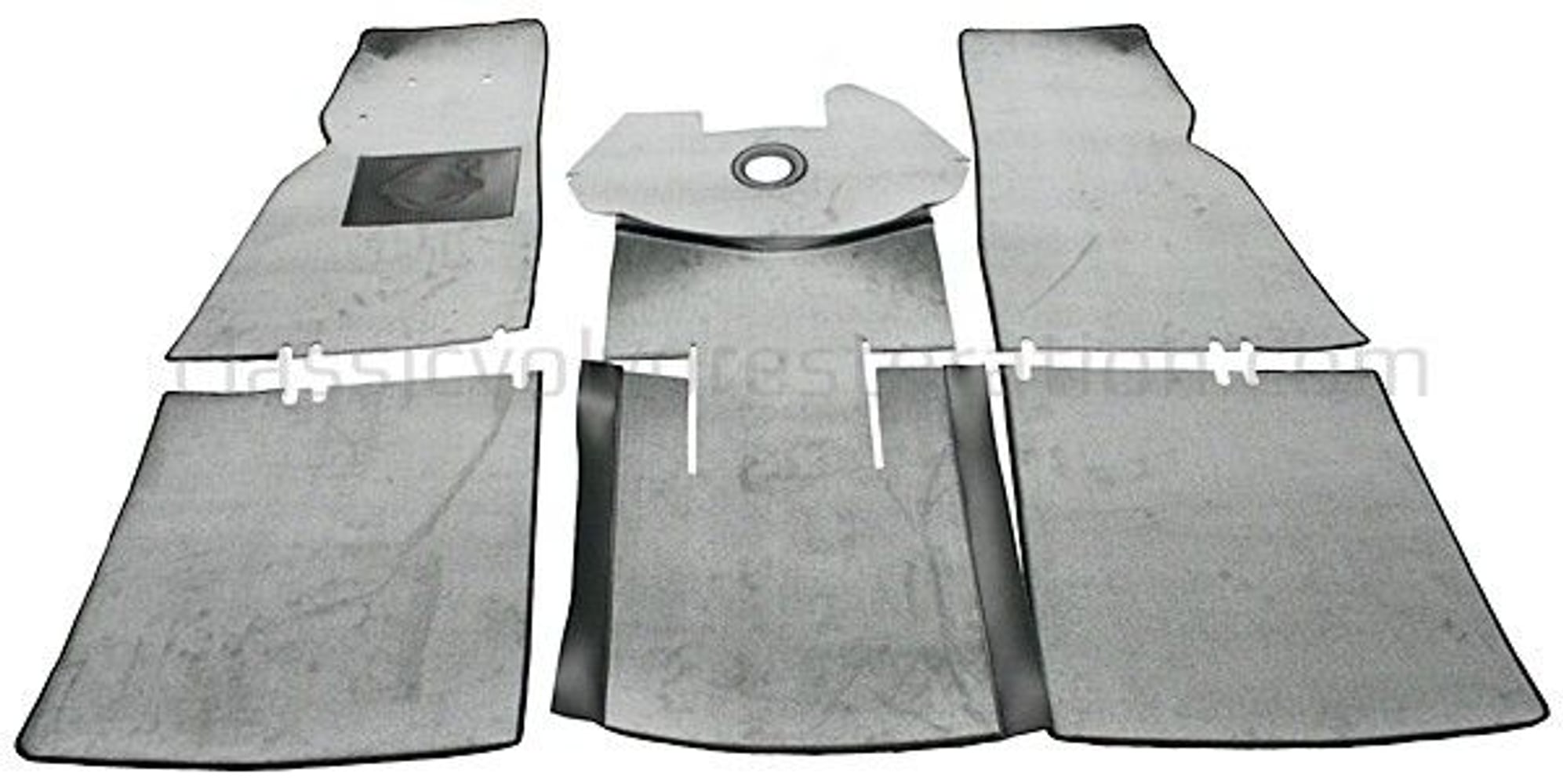 Mattenset grijs textiel