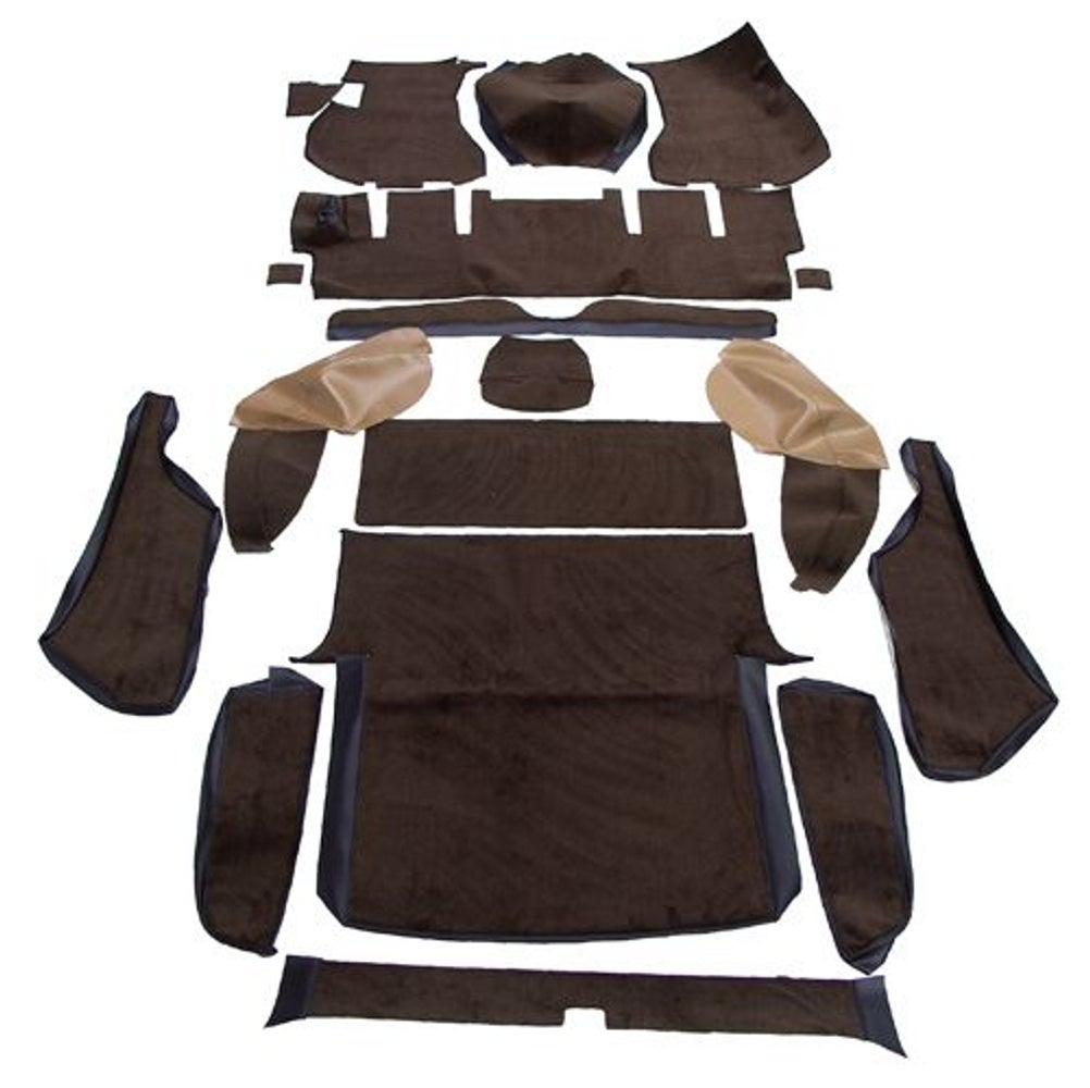 Tapijtset voor Volvo 1800ES, bruin/goudkleurig textiel (rechtsgestuurd)