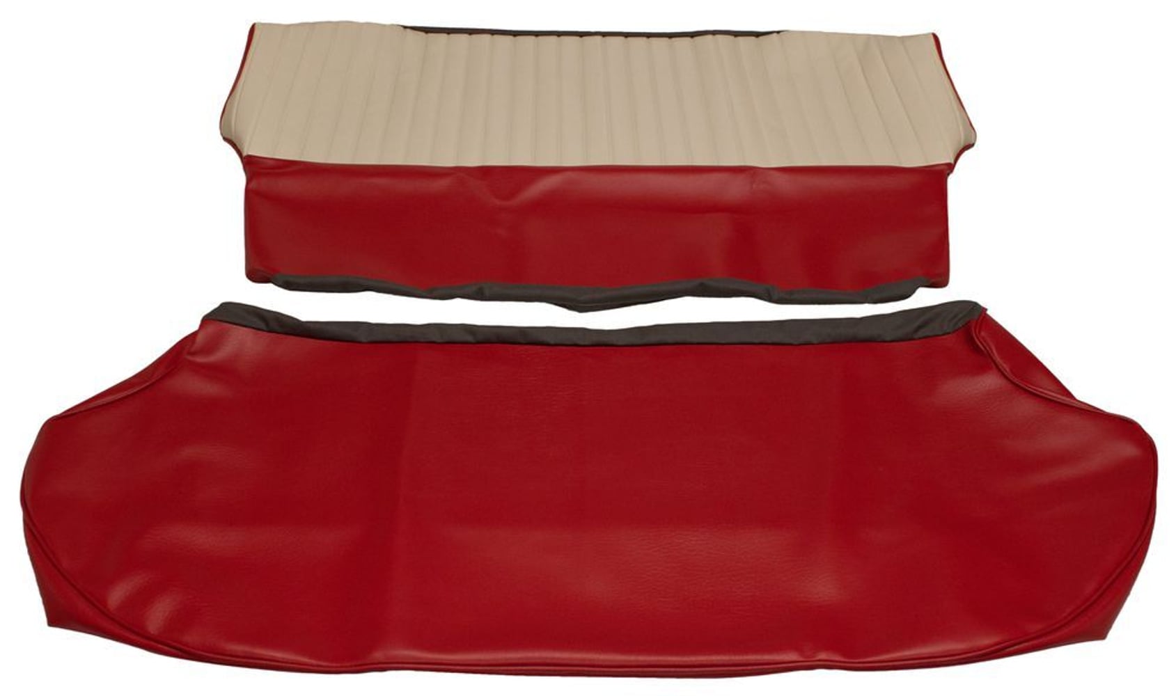 Achterbankbekleding voor Volvo Amazon 4d 1959-60 Export rood/beige