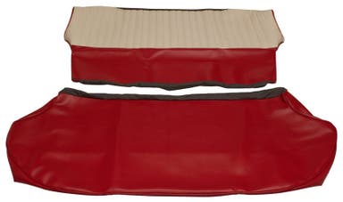 Achterbankbekleding voor Volvo Amazon 4d 1959-60 Export rood/beige