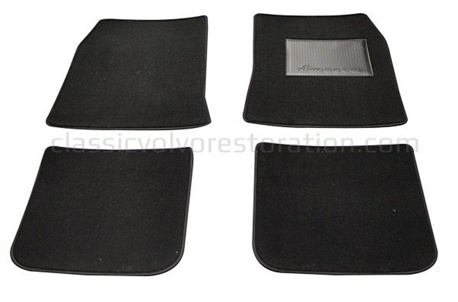 Tapijtset accessoires voor Volvo Amazon 1962-70, zwart textiel (rechtsgestuurd) — bild 2 av 2