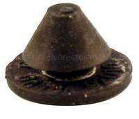 Rubberen knop hoedenplank