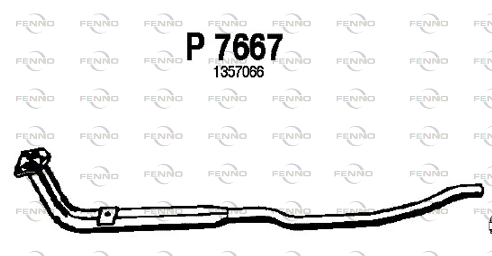 Uitlaatpijp voor Volvo 240, 245, 260, 265