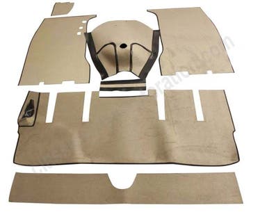 Tapijtset voor Volvo 1800 1961-62, grijsbeige textiel met vilt
