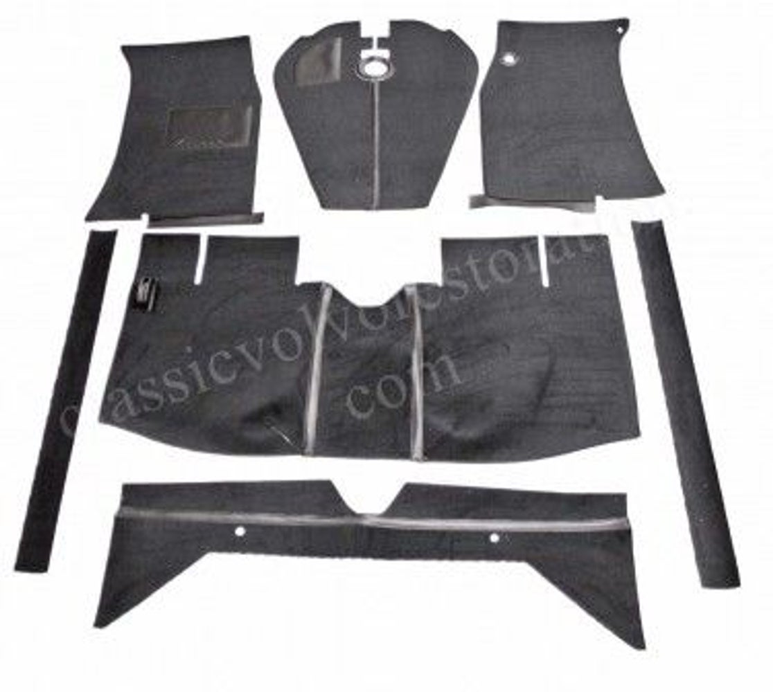 Tapijtset voor Volvo Amazon 1965-70, zwart textiel