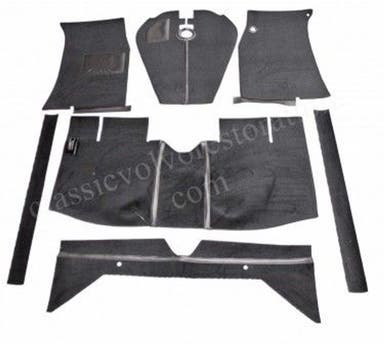 Tapijtset voor Volvo Amazon 1965-70, zwart textiel