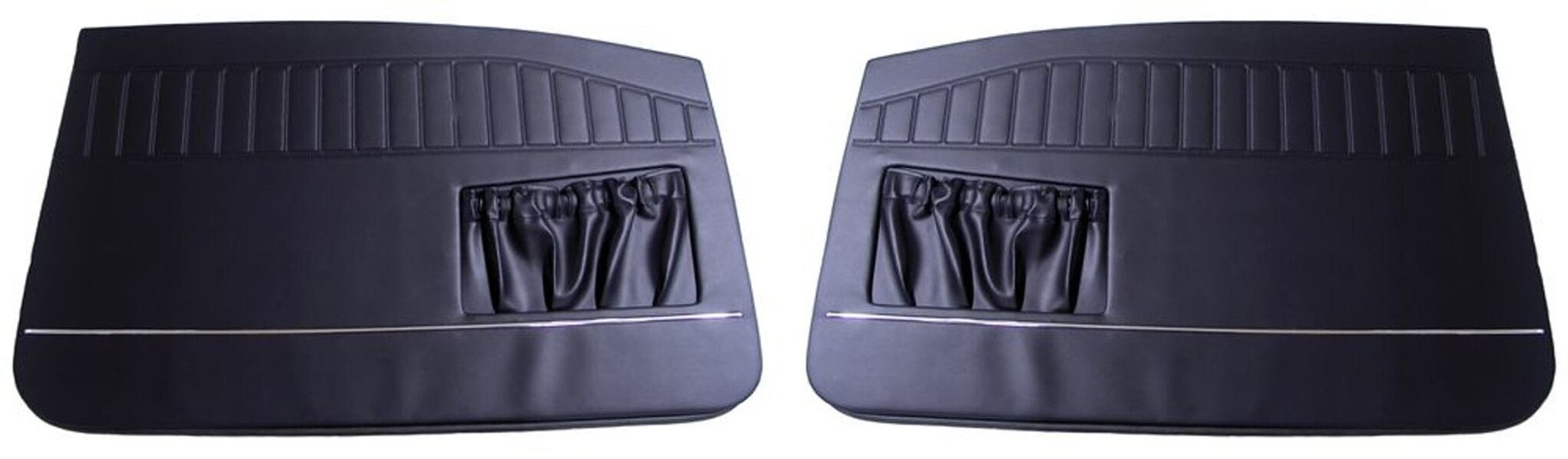 Deurpaneel zwart m/smalle lijst