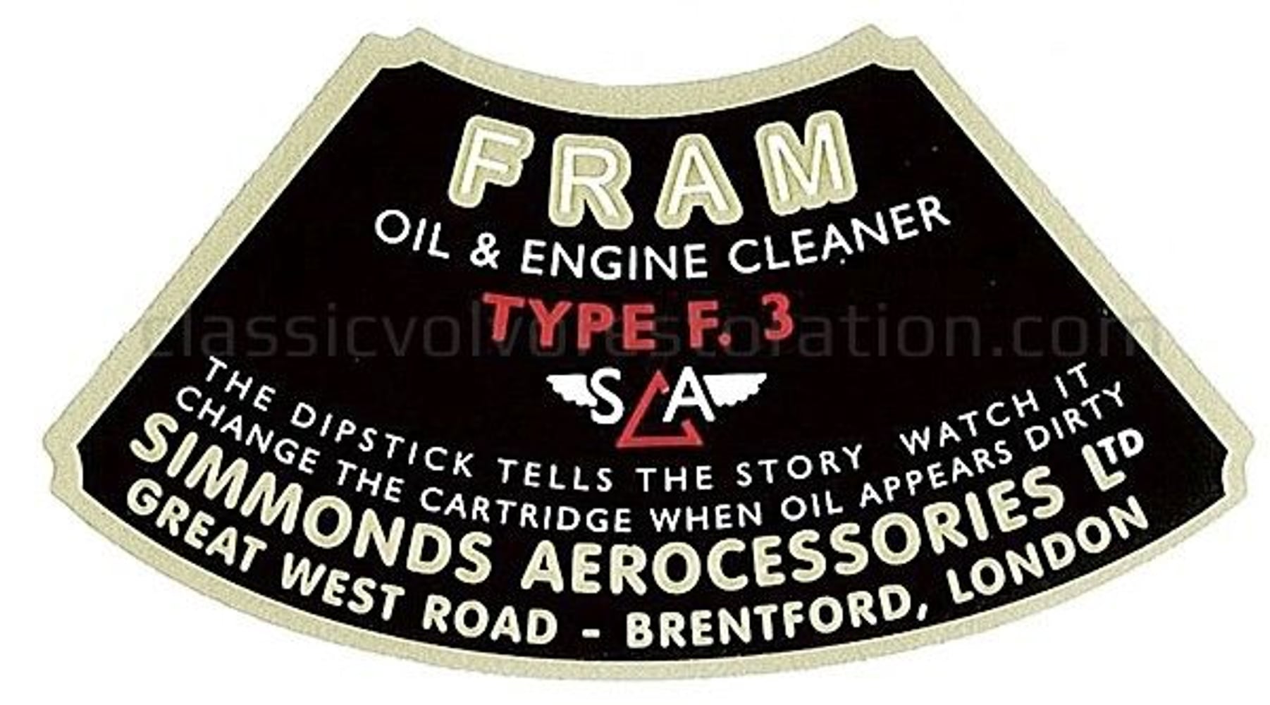 Sticker voor oliefilter voor Volvo B4B "Voorzijde" — bild 2 av 2