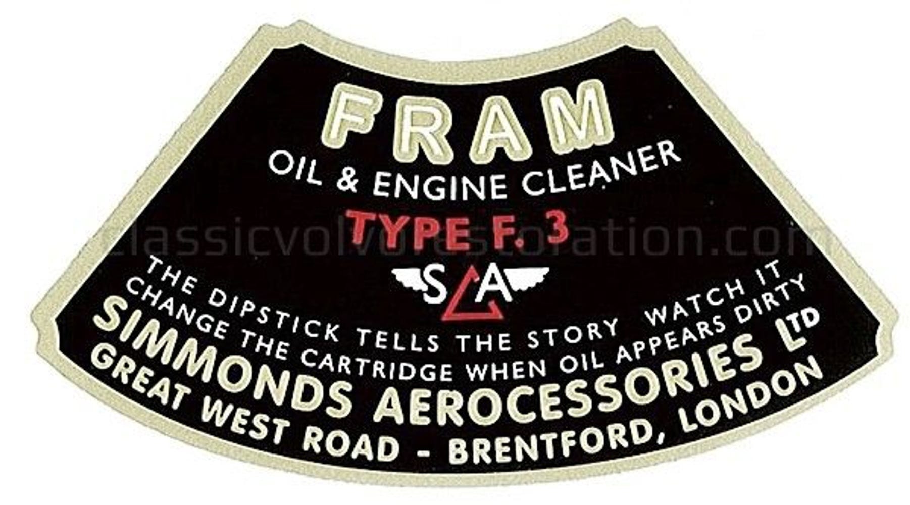 Sticker voor oliefilter voor Volvo B4B "Voorzijde" — bild 2 av 2