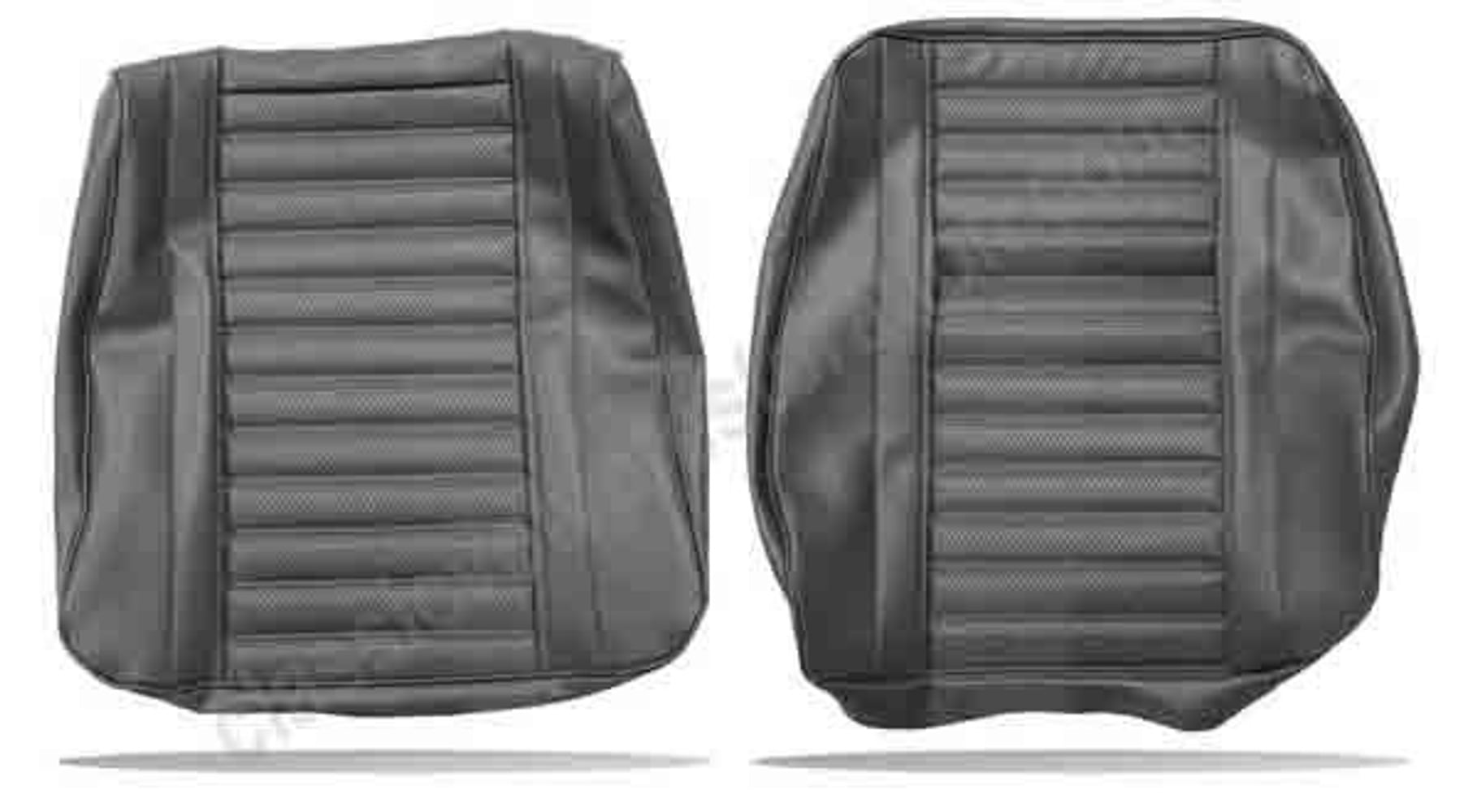 Bekleding voor de voorstoel van Volvo Amazon 1965-68, zwart.