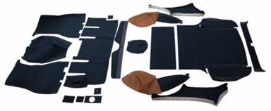 Tapijtset voor Volvo 1800ES, blauw/bruin textiel