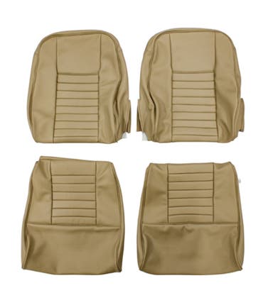 Bekleding voor de voorstoelen van de Volvo 1800, 1800E, 1800ES in beige/bruin.