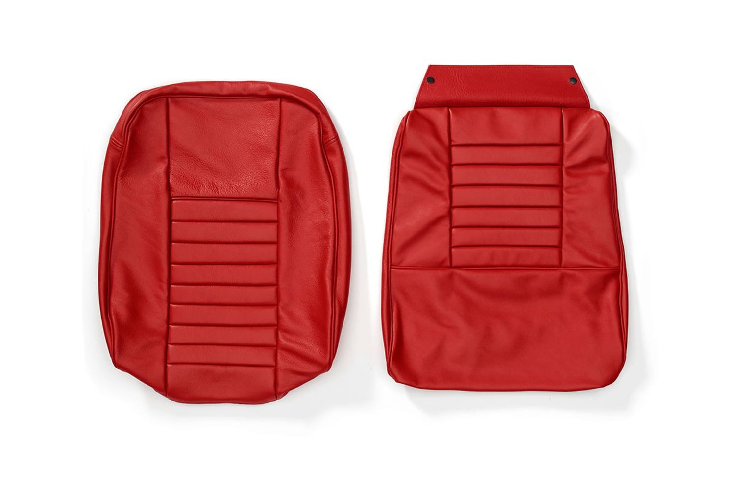 Bekleding voor de voorstoelen van een Volvo 1800S, 1800E 1964-71, rood.