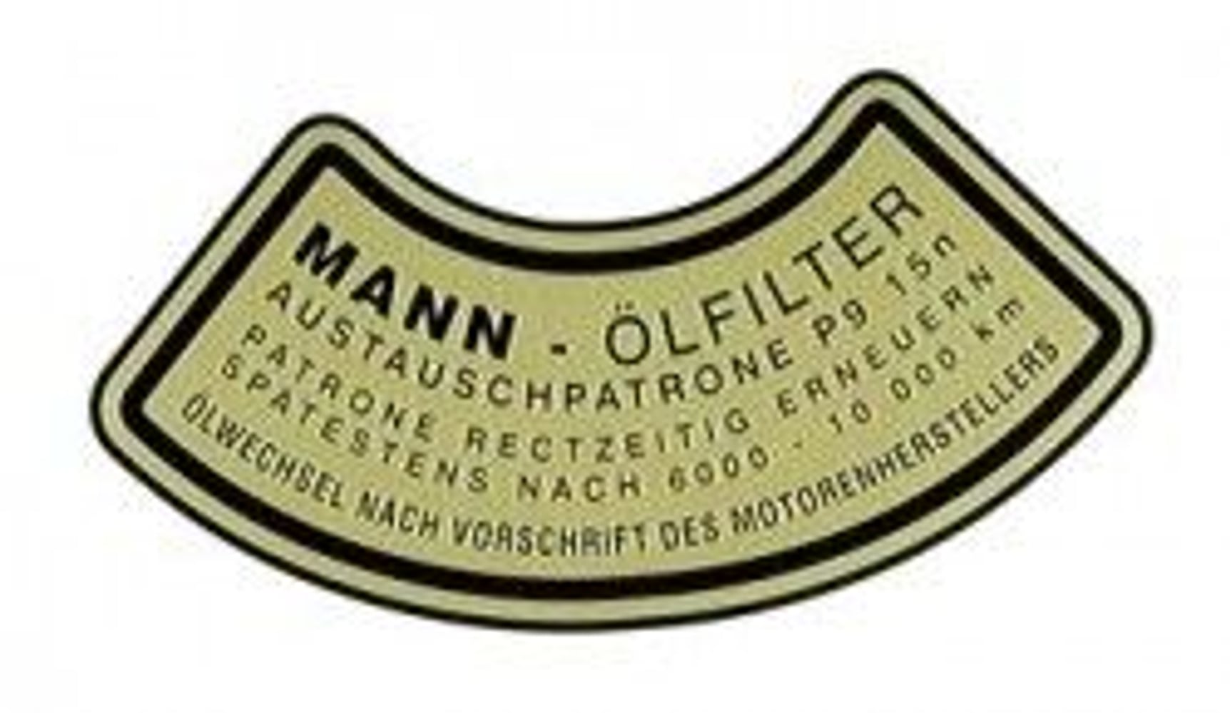 Sticker voor oliefilter voor Volvo B4B "Mann" — bild 1 av 2
