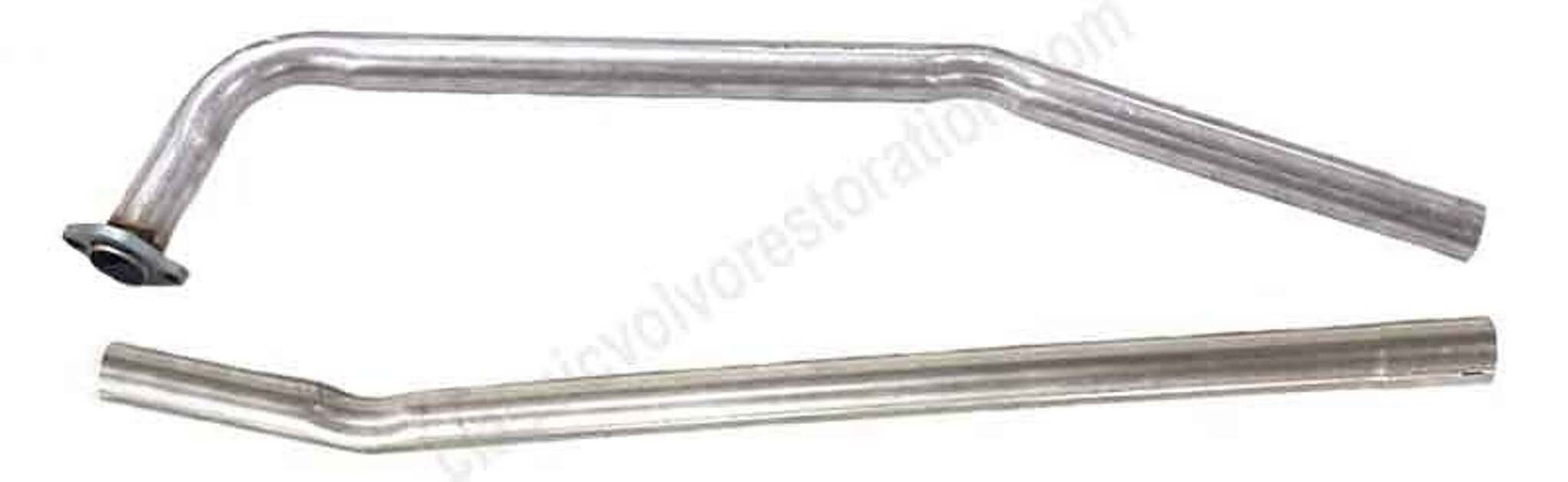 Uitlaatpijp voor 2-delig