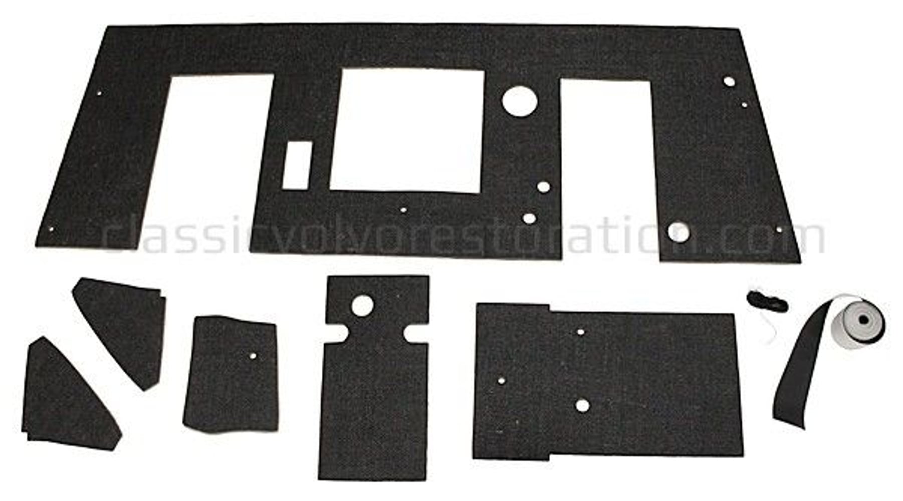 Tapijt Torpedo voor Volvo Amazon 1965-70 zwart
