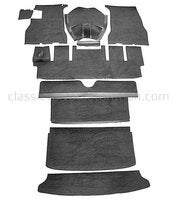 Mattenset zwart textiel