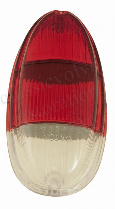 Achterlichtglas voor Volvo Amazon 1963-, VS, rood/rood/wit