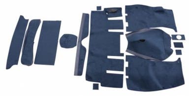 Tapijtset voor Volvo 1800E uit 1972, blauw textiel