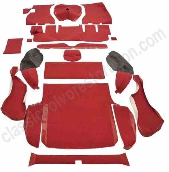 Mattenset 1800 ES rood textiel