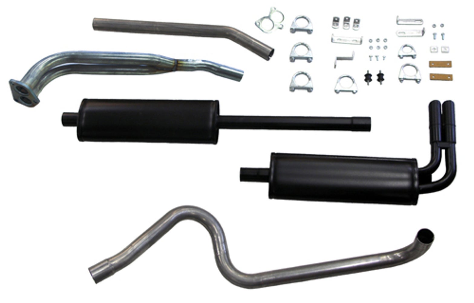 Uitlaatsysteem voor Volvo PV544, B18, 2", dubbele voorpijpen