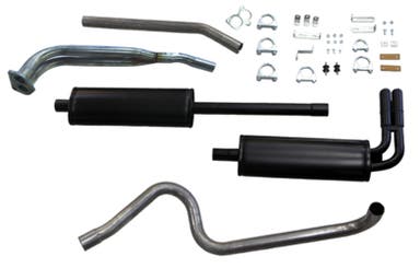 Uitlaatsysteem voor Volvo PV544, B18, 2", dubbele voorpijpen