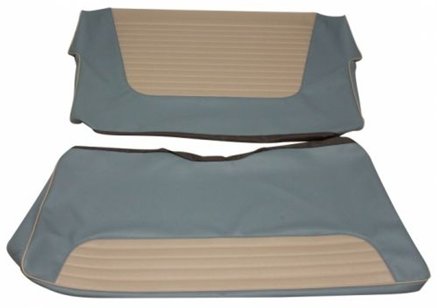 Bekleding achterbank blauw/wit