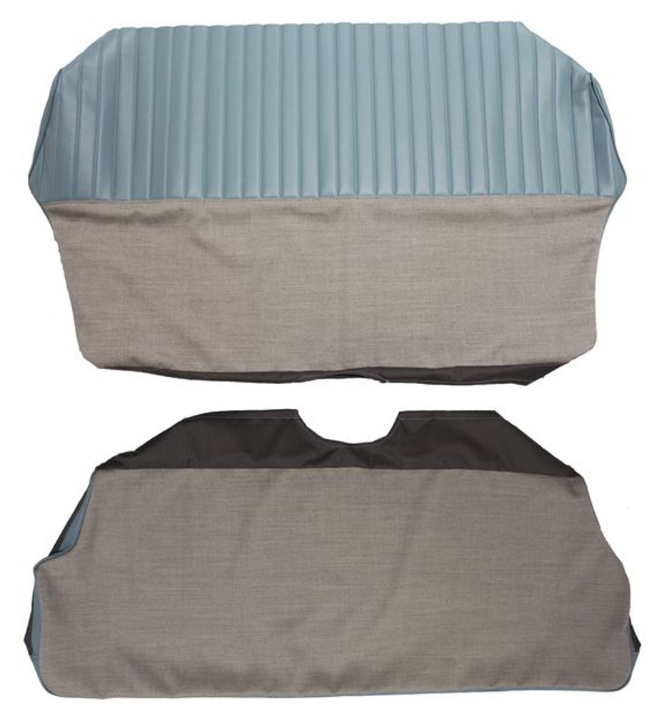 Bekleding achterbank voor Volvo 544A 1958-60 blauw/grijs Optie 2