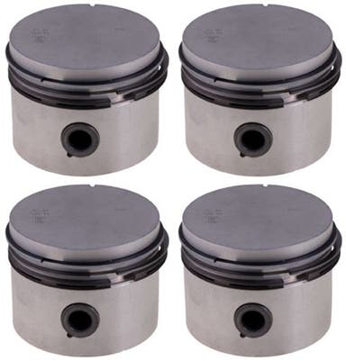 Zuigerset (4 stuks) met zuigerveren voor Volvo B19, B20, B30 1974- Std
