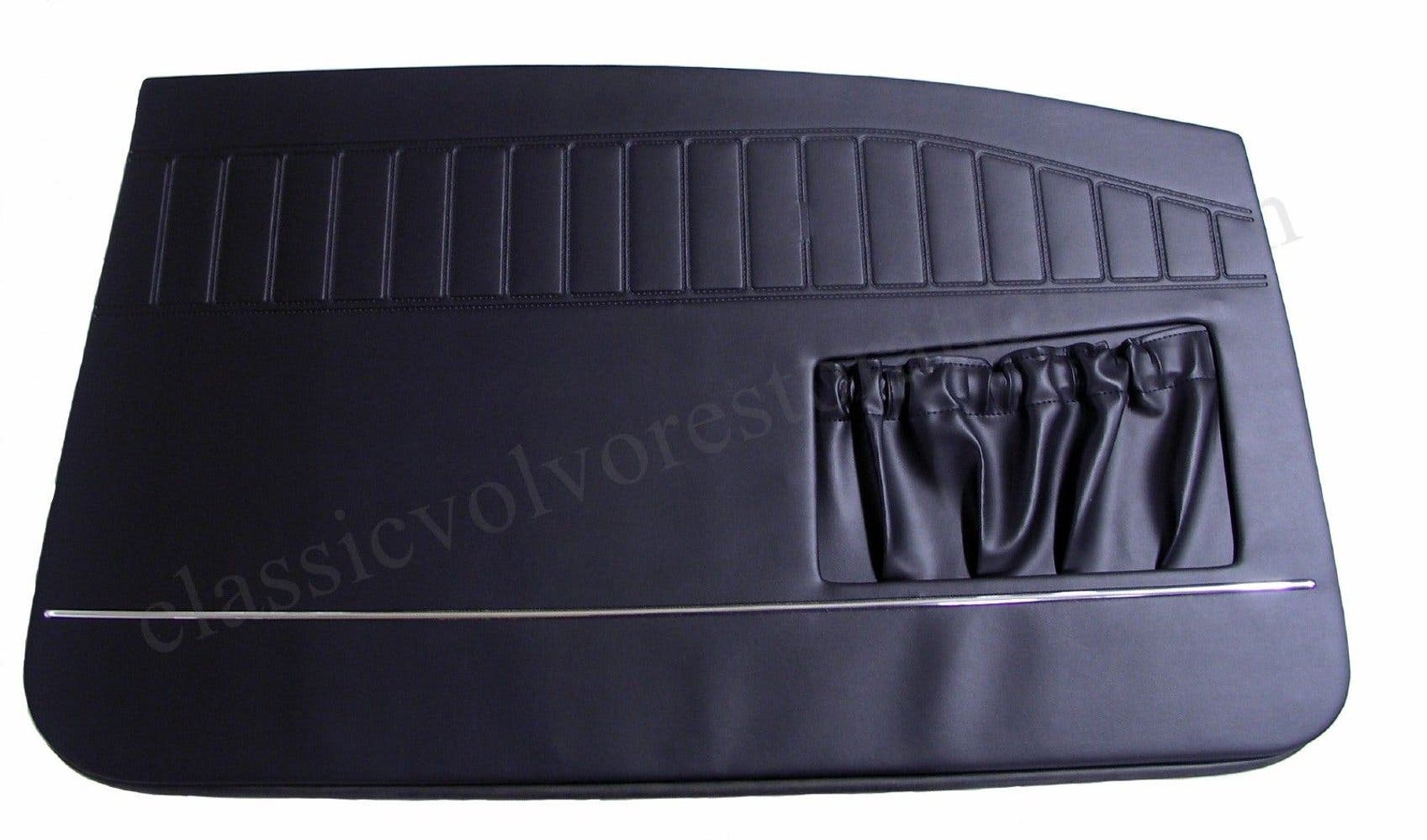 Deurpaneel zwart m/smalle lijst