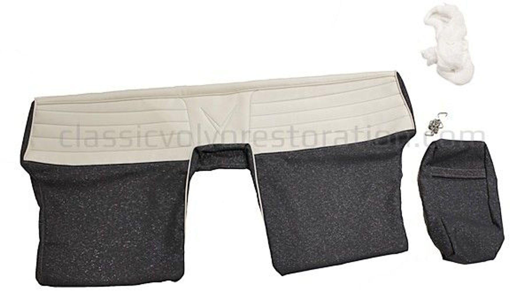 Achterbankbekleding voor Volvo Amazon 4d 1957-58 blauw/zilver — bild 2 av 2