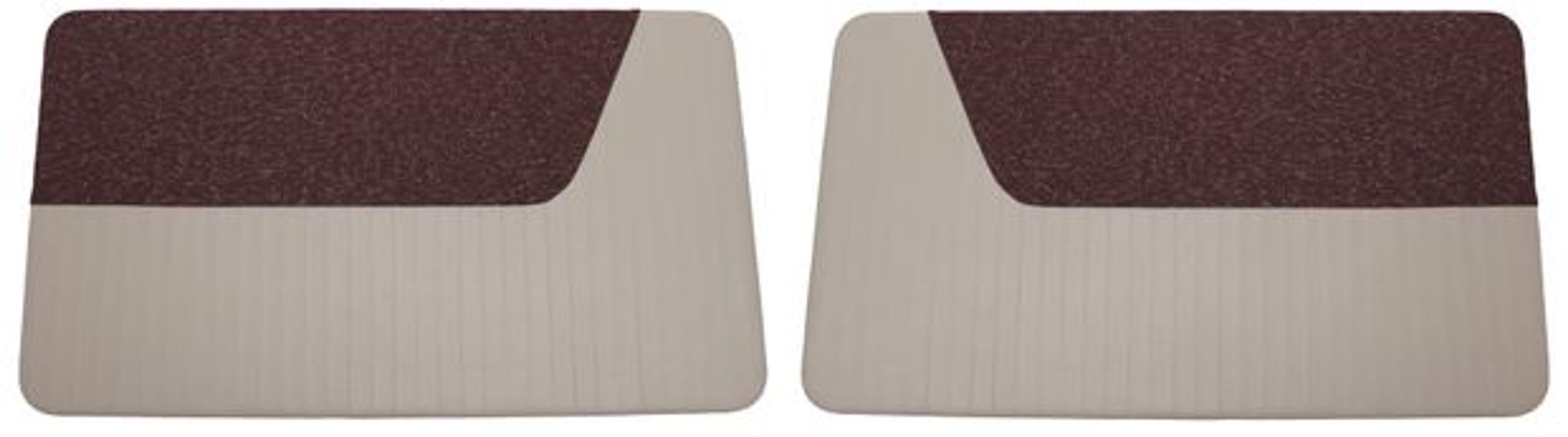 Deurpaneel rood/grijs stof