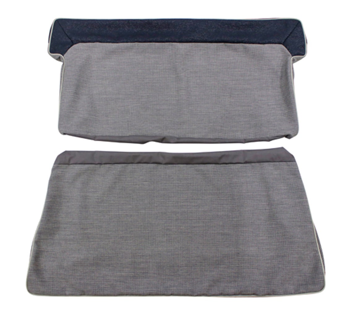 Bekleding achterbank voor Volvo PV444K-L 1955-57 blauw/grijs