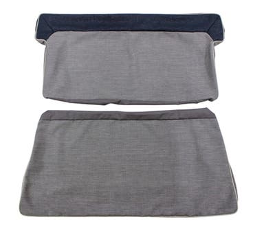 Bekleding achterbank voor Volvo PV444K-L 1955-57 blauw/grijs